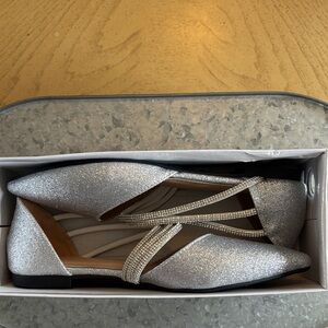 Elegant Silver Glitter Women's Shoes